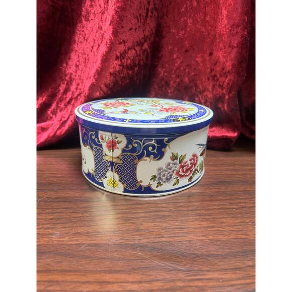 Vintage Kitchen Tea Tin Bluebird In Flower Bush Tin Box Company of America 1987 - Picture 5 of 8